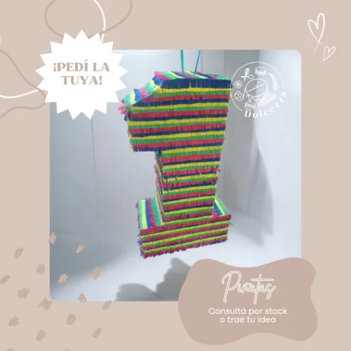 Piñata número 1 de colores