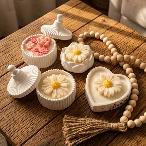 Velas aromáticas en contenedores