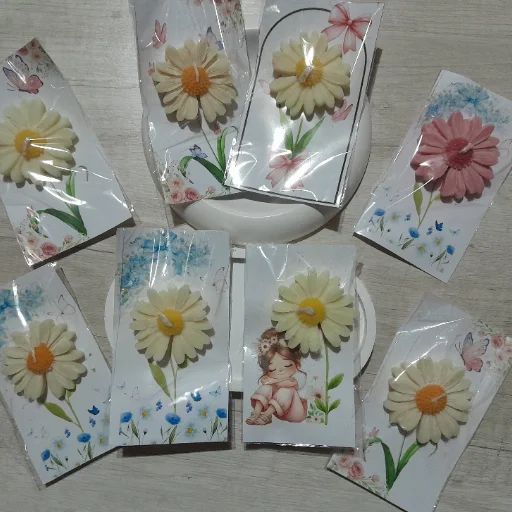 Tarjetas con velas flor