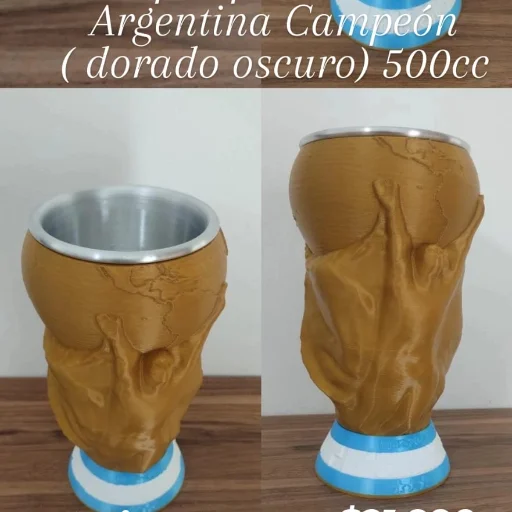 Chopp Copa del Mundo Argentina campeón dorado oscuro - imagen 4