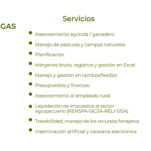 asesoramientos y servicios agropecuarios