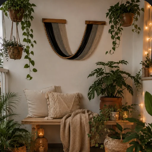 Mural en macramé