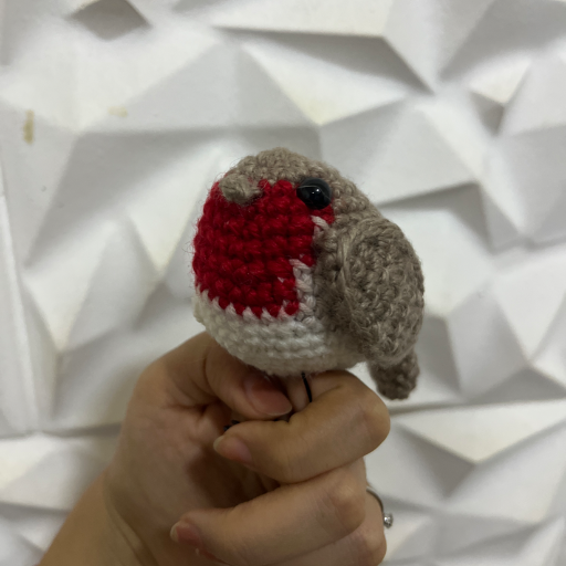 Pajarito decoración amigurumi