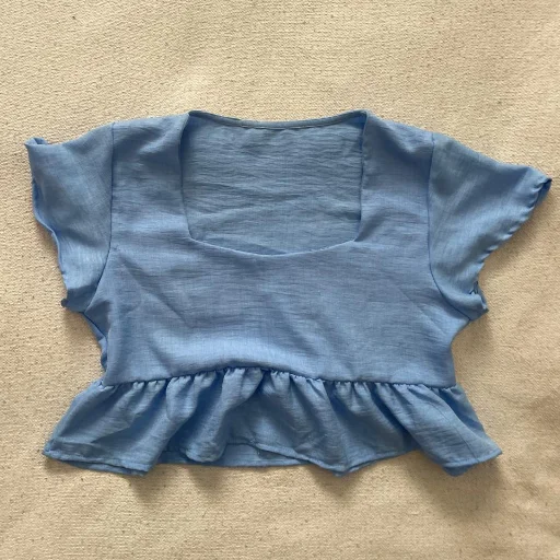Blusa Blue Volados