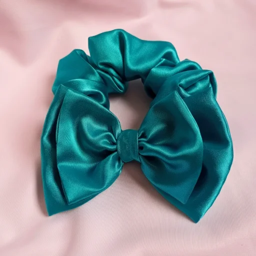Scrunchie Moño turquesa