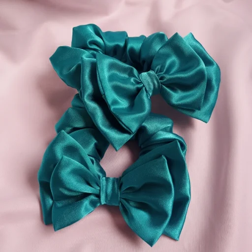 Scrunchie Moño turquesa