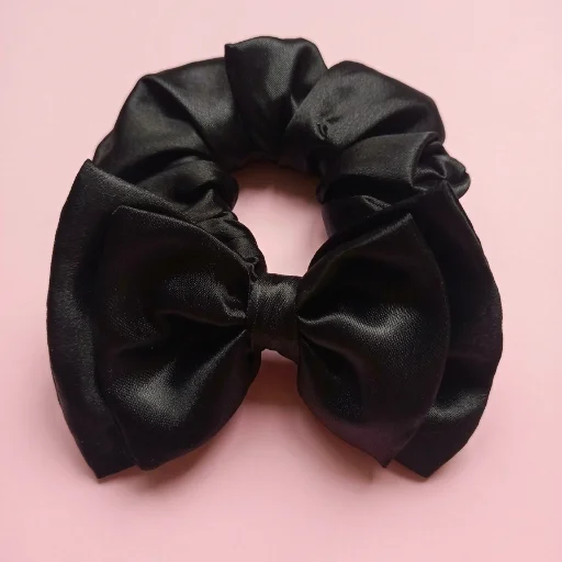 Scrunchie Moño Negro