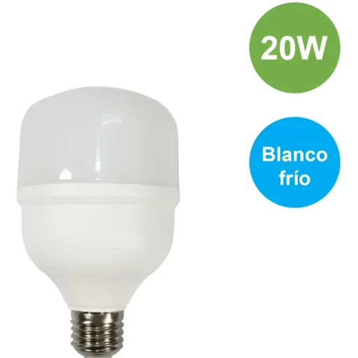 Lámpara LED Galponera Alta Potencia 20W Silver Light | Rosca Común