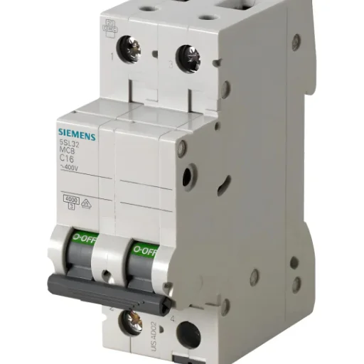 Interruptor Termomagnético Bipolar 2x10A Siemens 5SL3 (4.5 kA)