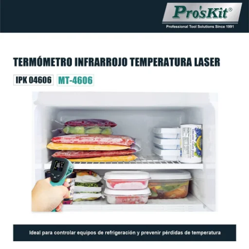 Termómetro Infrarrojo Digital Láser Pro'sKit MT-4606