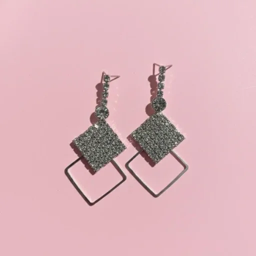 Aros de strass con gema diseño