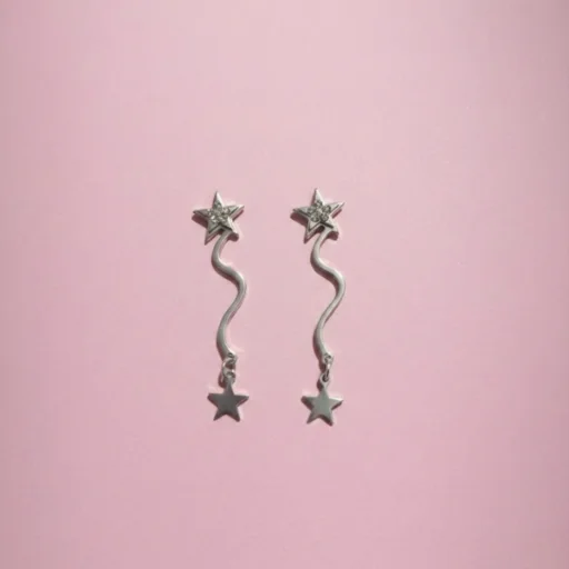 Aros estrella con strass