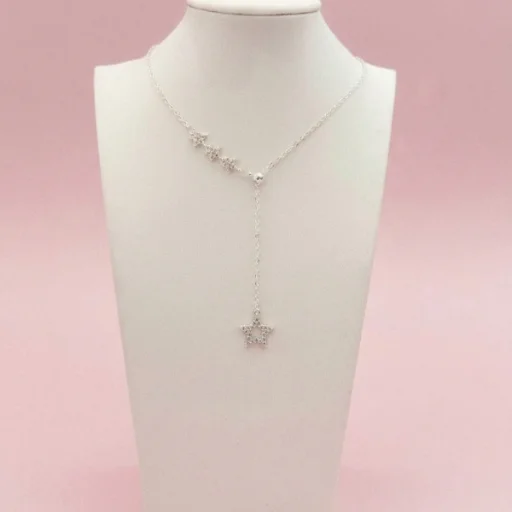 Collar de acero blanco Estrellitas