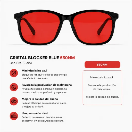 Anteojos Blocker Blue 550NM
