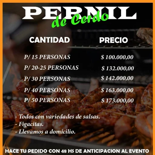 Pernil de Cerdo p/ 15 personas