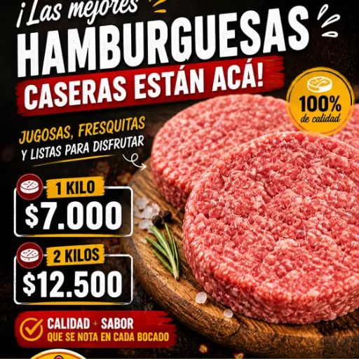 Hamburguesas de carne (caseras)