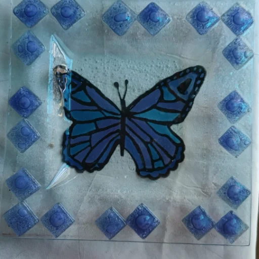 Vajilla plato con letras doradas EN VITROFUSION - imagen 5