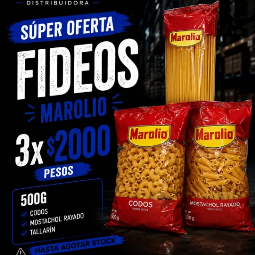 Fideos marolio promo hasta agotar stock