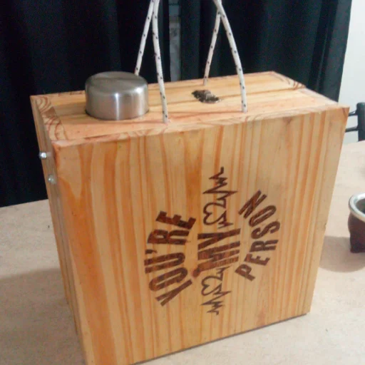 Cajón matero que se hace mesa