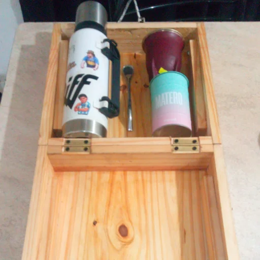 Cajón matero que se hace mesa