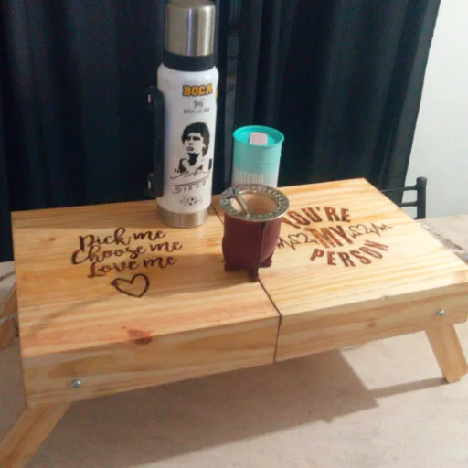 Cajón matero que se hace mesa