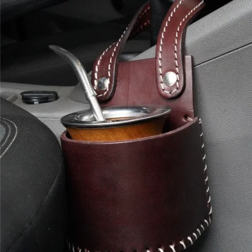 PORTA MATE 100% CUERO