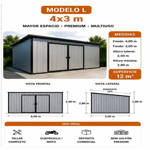 mini galpón modelo L