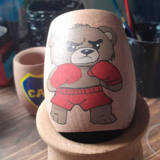 Mateando con tu mejor amigo siempre al lado.    Mates Personalizados a mano con la foto de tu mascota - imagen 7