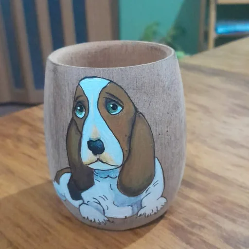 Mateando con tu mejor amigo siempre al lado.    Mates Personalizados a mano con la foto de tu mascota
