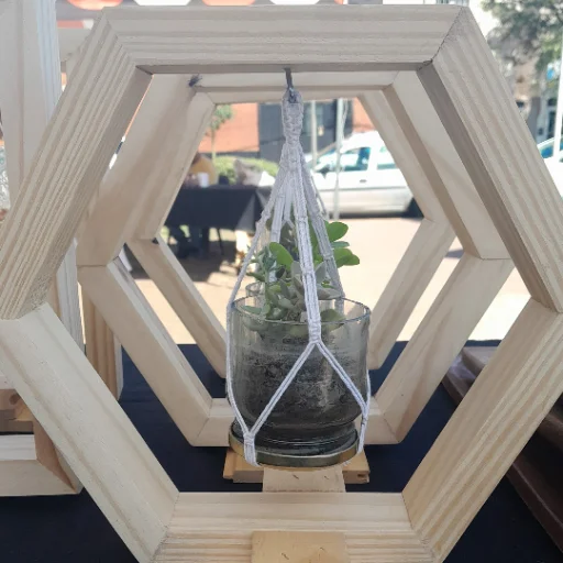 Exagonal de madera adorno para tu hogar