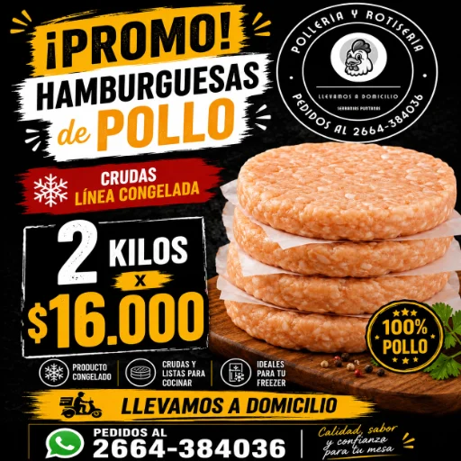 Hamburguesas de pollo congeladas