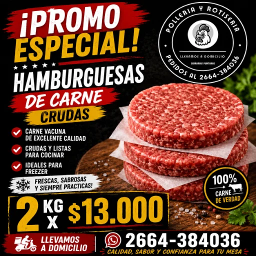 Hamburguesas de carne congeladas