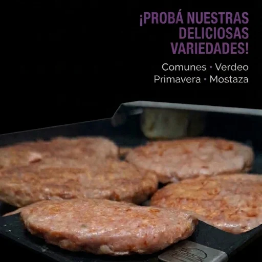 Hamburguesas de pollo congeladas de diferentes variedades