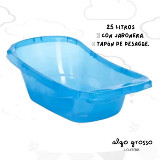BAÑADERA PLASTICA AZUL PERLADO 25 LITROS art.OKBB0220