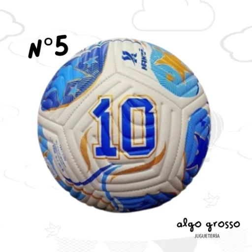 PELOTA FUTBOL N5 “10 Y CAMPEONES DEL MUNDO” ARGENTINA