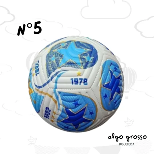 PELOTA FUTBOL N5 “10 Y CAMPEONES DEL MUNDO” ARGENTINA