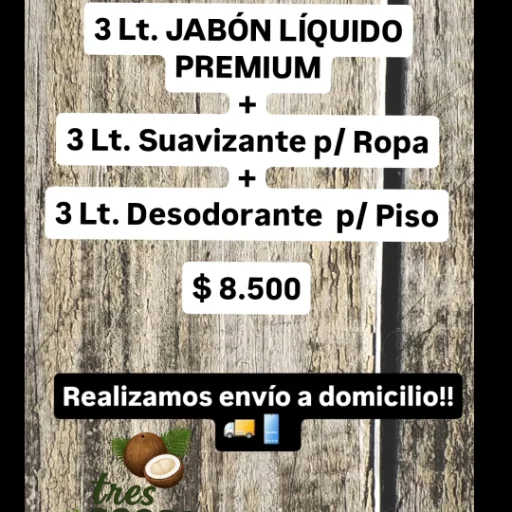 Combo Jabón líquido premium + suavizante + Desodorante de piso