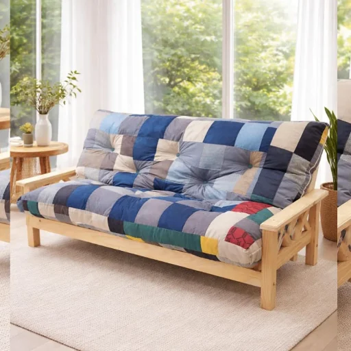 FUTON COMPLETO 3 CUERPOS DE PINO - imagen 3