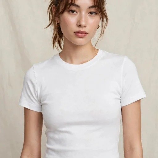 Remera Baby tee Blanca Lisa - imagen 2