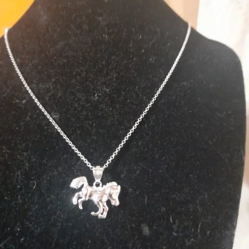 Cadena de Plata con dije de Caballo