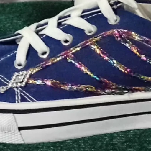 Zapatilla de lona azul