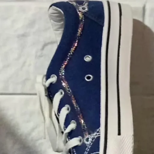 Zapatilla de lona azul