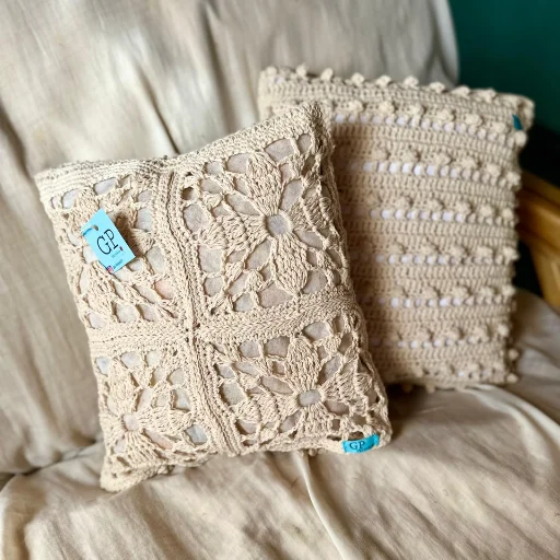 Almohadones tejidos a crochet