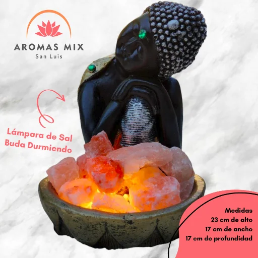 Lámpara de sal Buda durmiendo