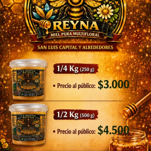 Miel La Nueva Reyna por 500gr