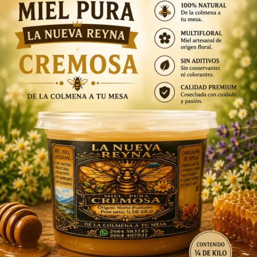 MIEL LA NUEVA REYNA POR 250 GR