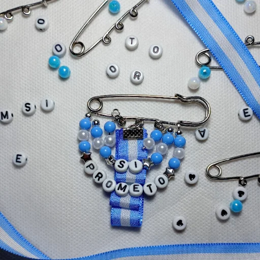 Escarapelas con gemas engarzadas y soldadas - imagen 4