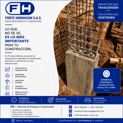 Servicio de dirección de proyecto y construcción para obras civiles, industriales y comerciales.