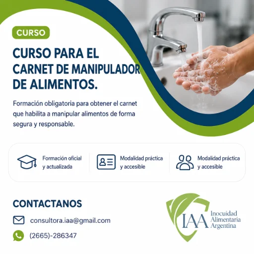 Curso para el CARNET DE MANIPULADOR DE ALIMENTOS