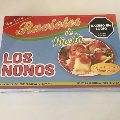 Ravioles de Ricota en caja X600Grs